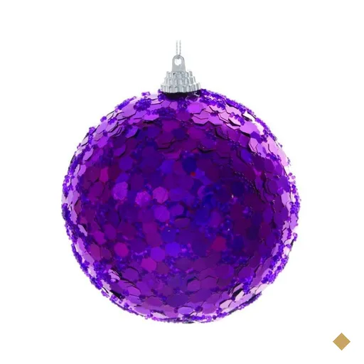Bolas Arvore de Natal Roxo - 6 Unidades 8 Cm
