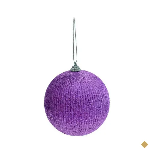 Bolas Arvore de Natal Glitter Rosa - 6 Unidades 10 Cm