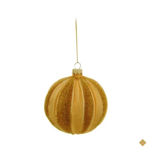 Bolas Arvore de Natal de Vidro Ouro - 4 Unidades 8 Cm