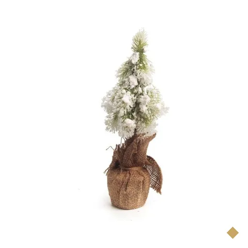 Árvore Pinheiro Decoração Natal 35Cm Juta Branco