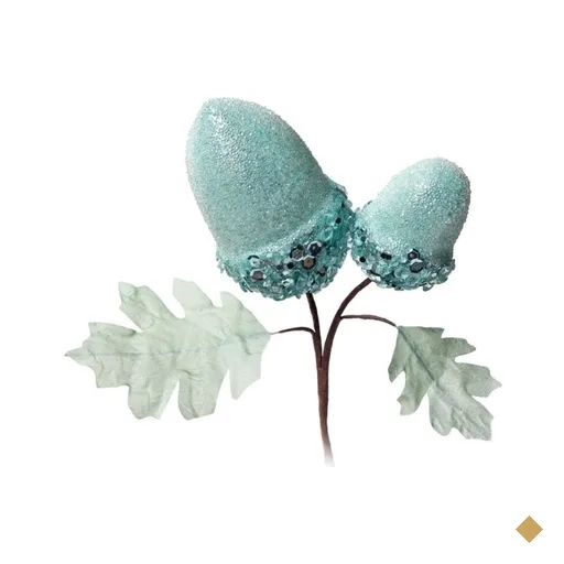 Pinha Decoração Natal Pick 18x11cm com Glitter Verde