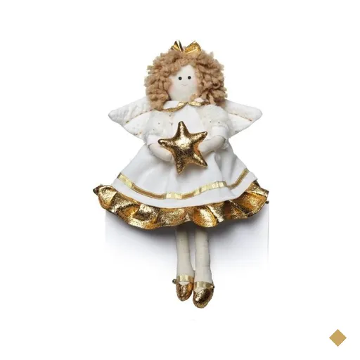 Anjo Decoração Natal 27x16Cm Ouro