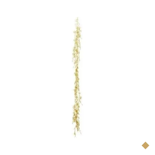 Galhos Longos Folhas Glitter Ouro Natal 200 Cm