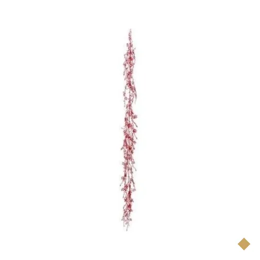 Galhos Longos Folhas Glitter Vermelho Natal 200 Cm