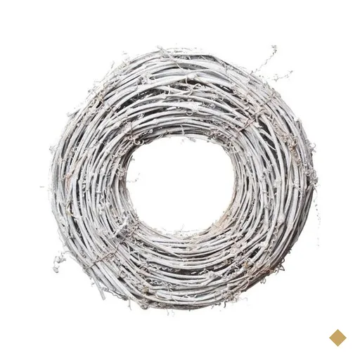Guirlanda Decoração Natal Rattan 29Cm Branco