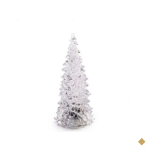 Árvore de Mesa com Luz Led Natal A Pilha 17cm Branco
