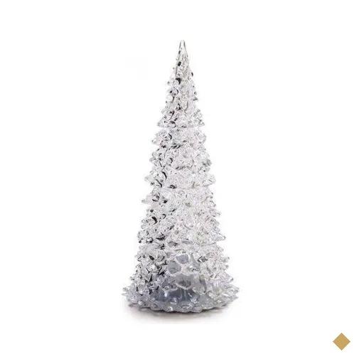 Árvore de Mesa com Luz Led Natal A Pilha 23cm Branco