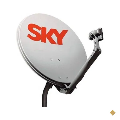 Kit de Antena Parabólica Sky 60cm + Receptor Digital Sky Pré-pago Flex Hd