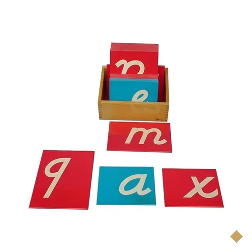 Letras de Lixa Minúsculas - Vogais vermelhas