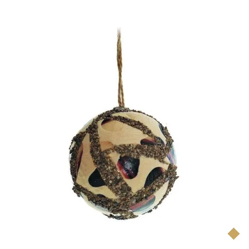 Bola de Natal Árvore Natal Animal Print 6 pçs 8Cm Marrom