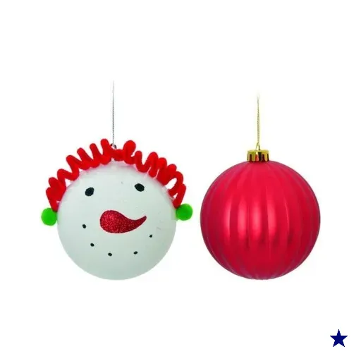 Bola de Natal para Árvore de Natal 4 Peças 10cm Vermelho