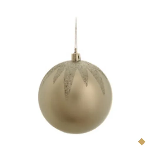 Bola de Natal para Árvore Natal Glitter 4 Peças 10cm Prata