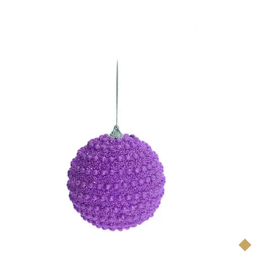Bola de Natal para Árvore Natal Glitter 6 Peças 10cm Rosa