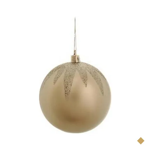 Bola de Natal para Árvore Natal Glitter 6 Peças 8cm Prata