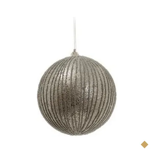 Bola de Natal para Pendurar Árvore Natal 15cm Prata
