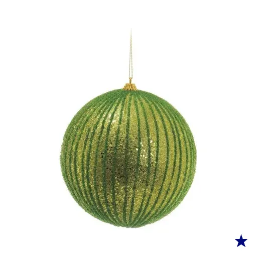 Bola de Natal para Pendurar Árvore Natal 15cm Verde