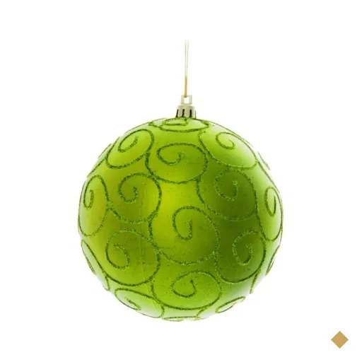 Bola de Natal para Pendurar Árvore Natal 2 Peças 12cm Verde