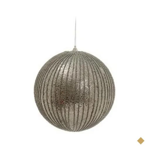 Bola de Natal para Pendurar Árvore Natal 20cm Prata