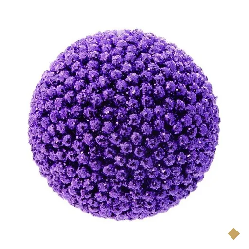 Bola de Natal para Pendurar Árvore Natal 4 Peças 10cm Roxa