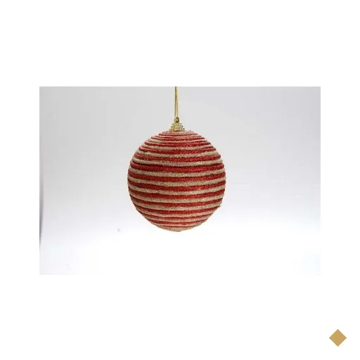 Bola de Natal para Pendurar Árvore Natal 4 Peças 10cm Vermelho