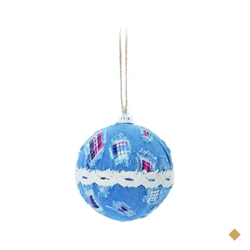 Bola de Natal para Pendurar Árvore Natal 6 Peças 10cm Azul