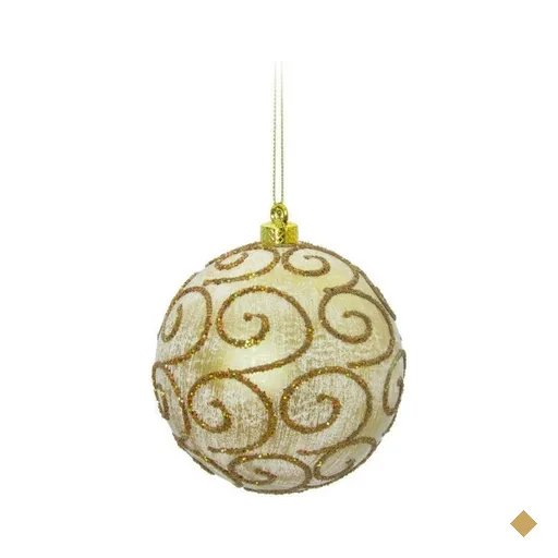 Bola de Natal para Pendurar Árvore Natal 6 Peças 10cm Dourado