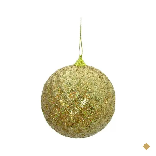 Bola de Natal para Pendurar Árvore Natal 6 Peças 10cm Dourado