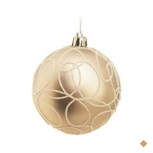 Bola de Natal para Pendurar Árvore Natal 6 Peças 8cm Branco