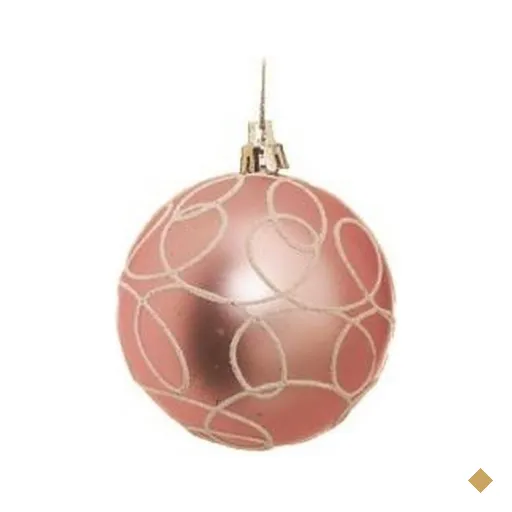 Bola de Natal para Pendurar Árvore Natal 6 Peças 8cm Branco