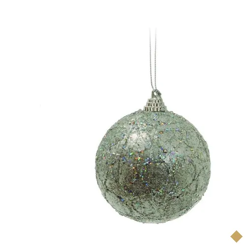 Bola de Natal para Pendurar Árvore Natal 6 Peças 8cm Prata