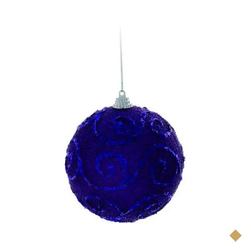 Bola de Natal para Pendurar Árvore Natal 6 Peças 8cm Roxa