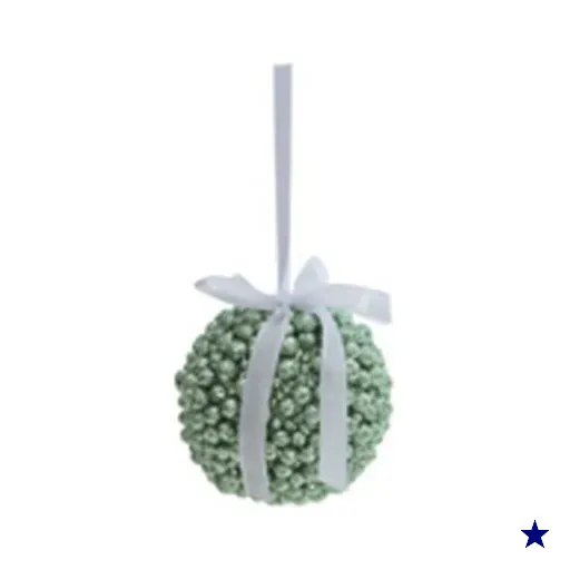 Bola de Natal para Pendurar Árvore Natal 6 Peças 8cm Verde