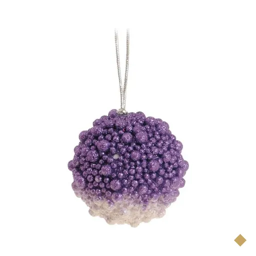 Bola de Natal para Pendurar Árvore Natal 8cm Branco