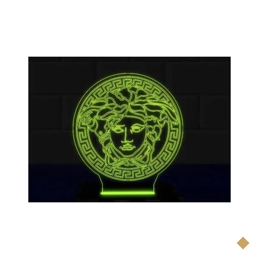 Luminária Led 3D Grécia Abajur - Verde