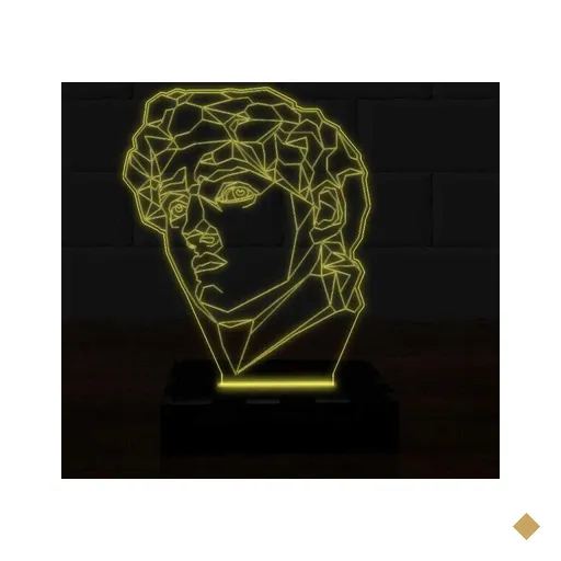 Luminária Led 3D Julio Cesar 16 Cores e Controle
