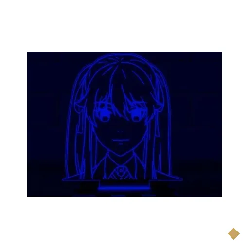 Luminária Led 3D Kakegurui Yumeko Abajur - Azul