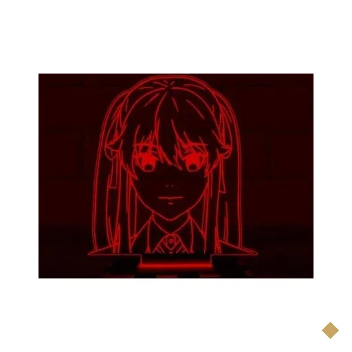 Luminária Led 3D Kakegurui Yumeko Abajur - Vermelho