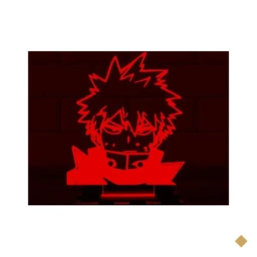 Luminária Led 3D Katsuki Boku No Hero - Vermelho