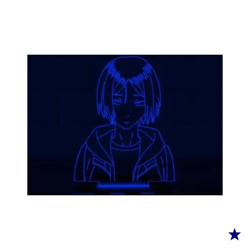 Luminária Led 3D Kenma Haikyuu Abajur - Azul