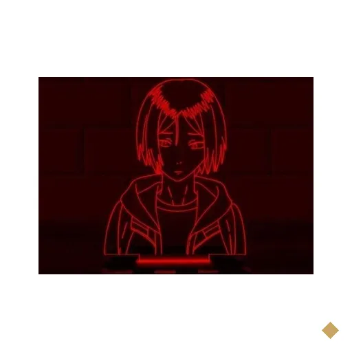 Luminária Led 3D Kenma Haikyuu Abajur - Vermelho