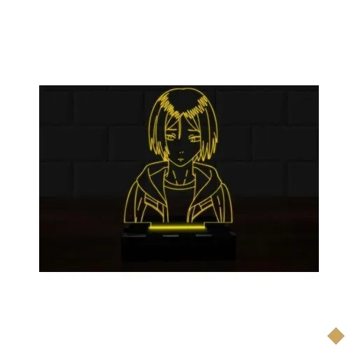Luminária Led 3D Kenma Haikyuu Abajur 16 Cores e Controle