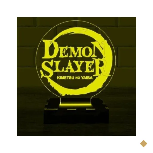 Luminária Led 3D Kimetsu No Yaiba Demon Slayer - Amarelo