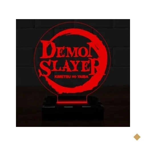 Luminária Led 3D Kimetsu No Yaiba Demon Slayer - Vermelho