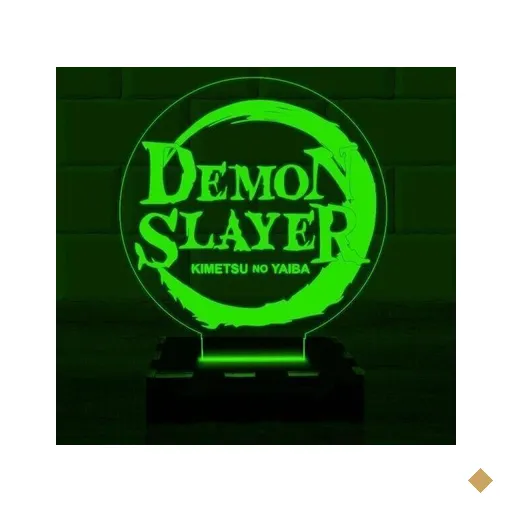 Luminária Led 3D Kimetsu No Yaiba Demon Slayer - Verde