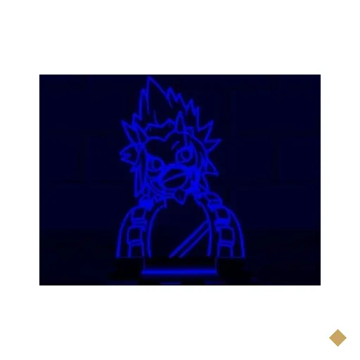 Luminária Led 3D Kirishima Boku No Hero - Azul