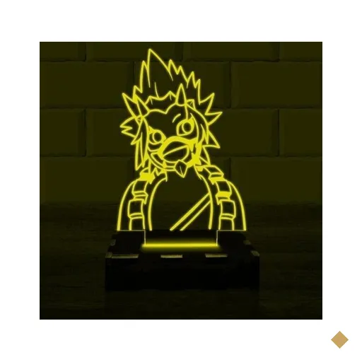Luminária Led 3D Kirishima Boku No Hero - Amarelo