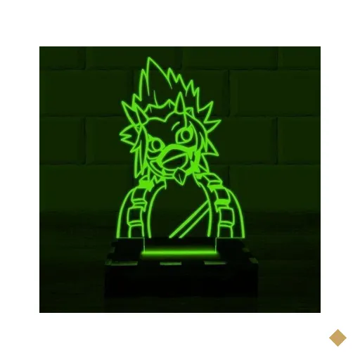 Luminária Led 3D Kirishima Boku No Hero - Verde