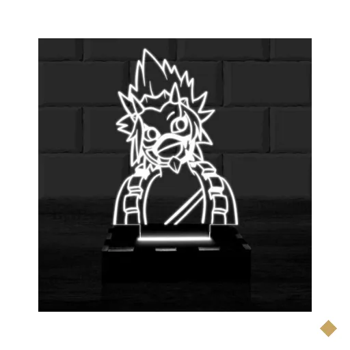 Luminária Led 3D Kirishima Boku No Hero - Branco