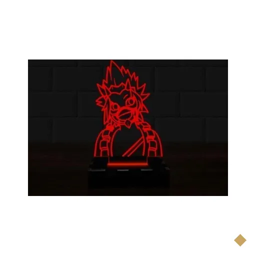 Luminária Led 3D Kirishima Boku No Hero 16 Cores e Controle