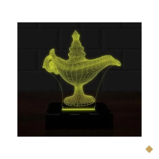 Luminária LED 3D Lâmpada Abajur 16 Cores e Controle 2